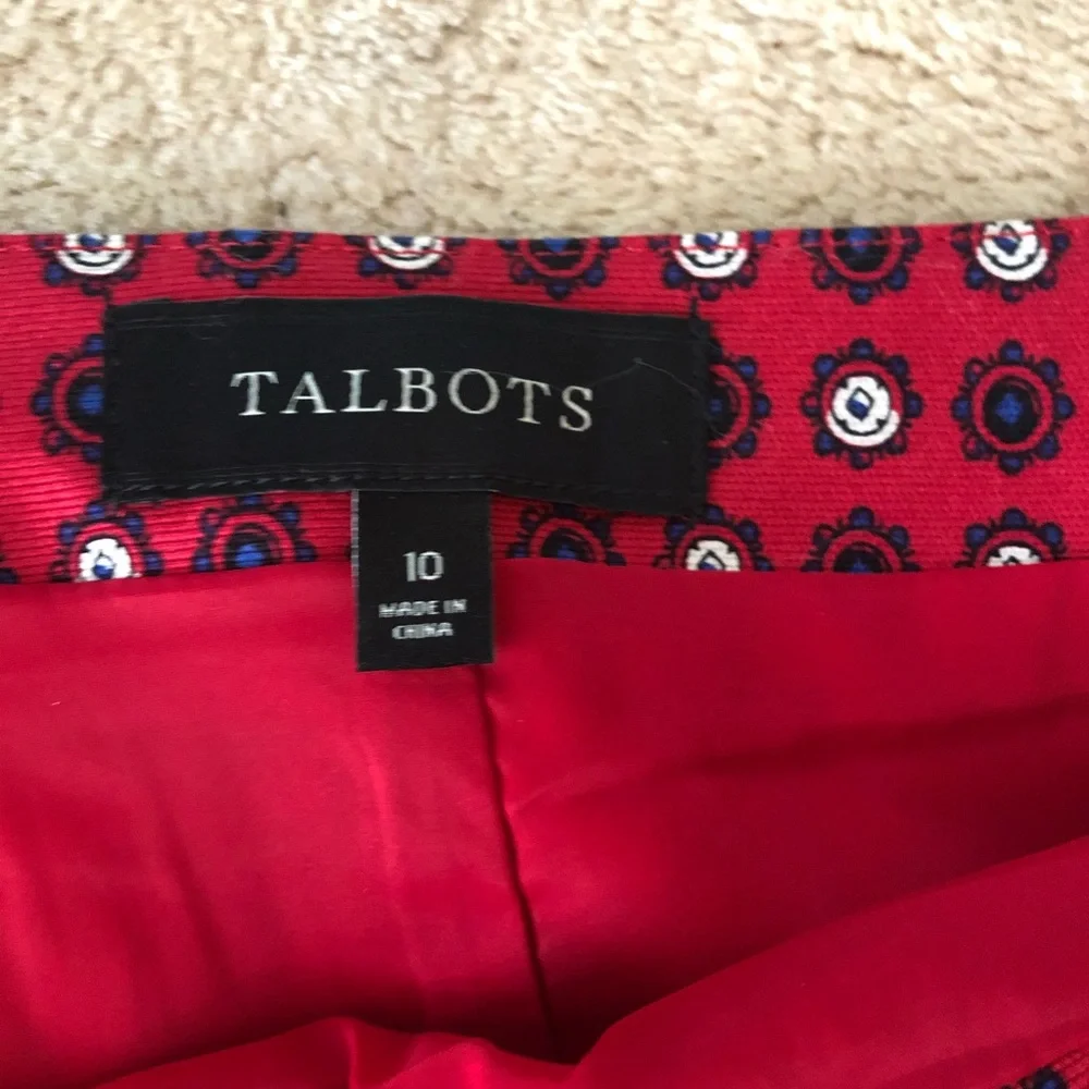 Talbots Red White and Blue Skirt Size 10 - Picture 3 of 6